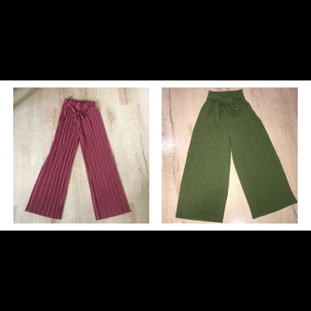 Bundle of high waisted loose leg pants 90s vintage